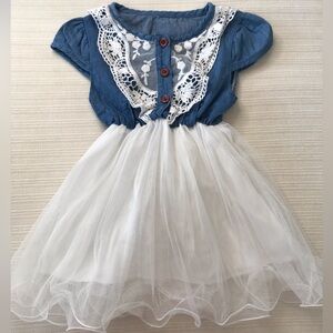 Baby Girl Denim Tulle Dress Size 12 months